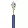 Goobay CAT 6a U/UTP Network Cable 50 m Blue - Solid Copper, AWG 23/1, LSZH (96092)