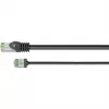 Goobay CAT 8.1 itin lankstus plonas U/FTP tinklo kabelis, RJ45, juodas, 0,5 m, 40 Gbit/s 74356