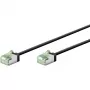 Goobay CAT 8.1 itin lankstus plonas U/FTP tinklo kabelis, RJ45, juodas, 0,5 m, 40 Gbit/s 74356