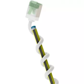 Goobay itin lankstus CAT 8.1 plonas U/FTP komutacinis kabelis, 0,5 m, baltas, itin trumpi jungtys, 40 Gbps 74359