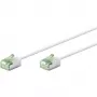 Goobay itin lankstus CAT 8.1 plonas U/FTP komutacinis kabelis, 0,5 m, baltas, itin trumpi jungtys, 40 Gbps 74359