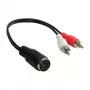 Good Connections garso adapteris 5 kontaktų DIN lizdas į 2x RCA kištuką - 0,2 m