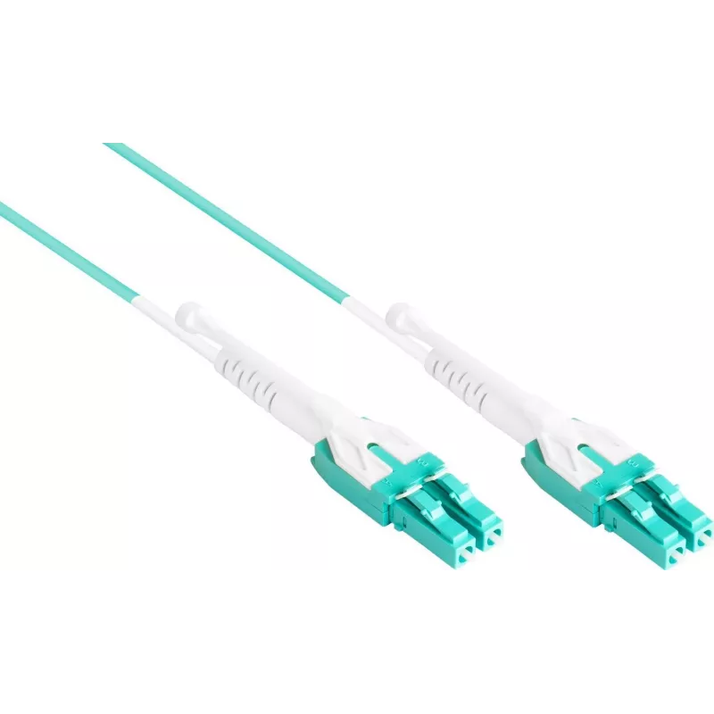 Good Connections OM3 Duplex LC/LC Uniboot šviesolaidinis pataisymo kabelis, 50/125µm, LSZH, Aqua, 5m LW-U805LC3