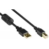 Good Connections USB 2.0 laidas A į B su ferito šerdimi, auksuotais kontaktais, juodas, 1 m