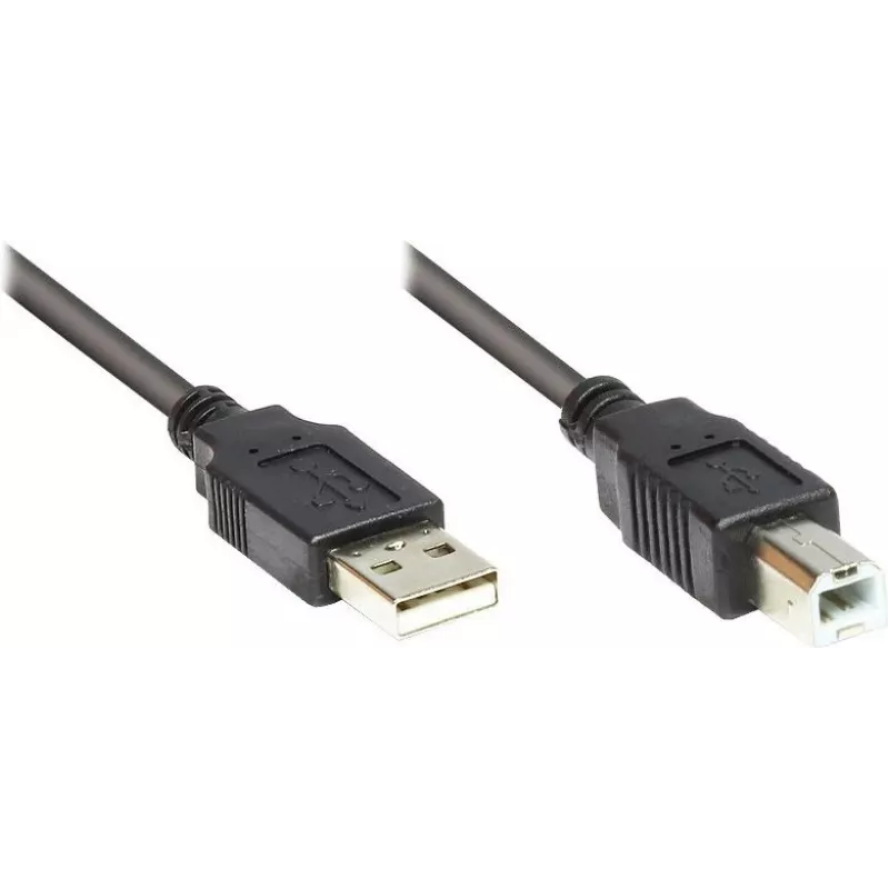 Good Connections USB 2.0 laidas, tipas A į tipą B - juodas - 0,5 m