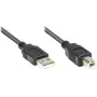 Good Connections USB 2.0 laidas, tipas A į tipą B - juodas - 0,5 m