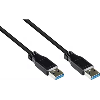 Good Connections USB 3.0 kabelis, Type-A male į Type-A male, juodas, 0,5 m 2712-S005