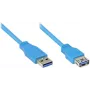 Good Connections USB 3.0 prailginimo kabelis Type-A vyriškas į Type-A moterišką, mėlynas, 1,8 m 2711-B02