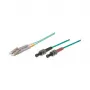 GoodConnections 10m OM3 dvipusis daugiamodis šviesolaidinis pataisos kabelis ST/LC aqua