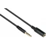 GoodConnections 3,5 mm 4 polių TRRS garso prailginimo kabelis, vyriškas į moterišką, 3 m, juodas AS-35V4B3
