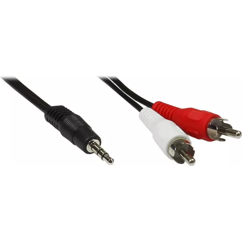 GoodConnections 3,5 mm stereo jack – 2x RCA male audio kabelis 2,5 m juodas AS-352C