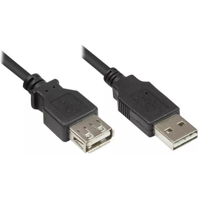GoodConnections Alcasa 2511-EU01 USB 2.0 ilginamasis laidas, USB-A kištukas į USB-A lizdą, 1,8 m, juodas