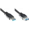 GoodConnections Alcasa 2711-S005 USB 3.1 Gen 1 ilginamasis kabelis – USB-A kištukas į lizdą, 0,5 m, juodas