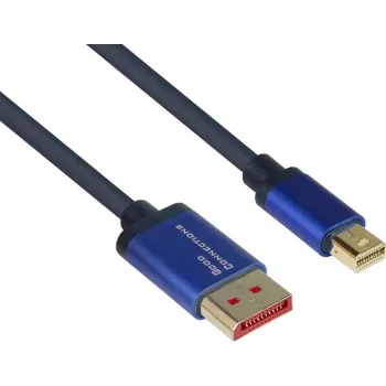 GoodConnections Alcasa 4824-SF010B Mini DisplayPort į DisplayPort kabelis 1m mėlynas 4K@60Hz