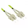 GoodConnections Alcasa LW-815SC5 šviesolaidinis pataisos kabelis 15 m LSZH OM5 Duplex SC/SC žalias