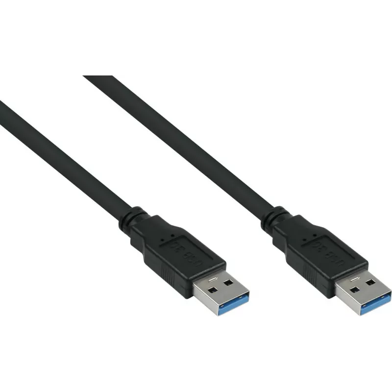 GoodConnections Alcasa UK30P-AA-030S USB 3.2 Gen 1 laidas – USB-A į USB-A, 3 m, juodas