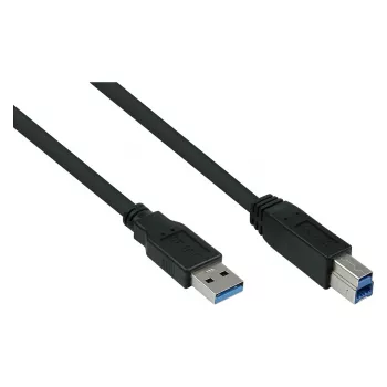 GoodConnections Alcasa UK30P-AB-005S USB 3.2 Gen 1 laidas, USB-A į USB-B, 0,5 m, juodas