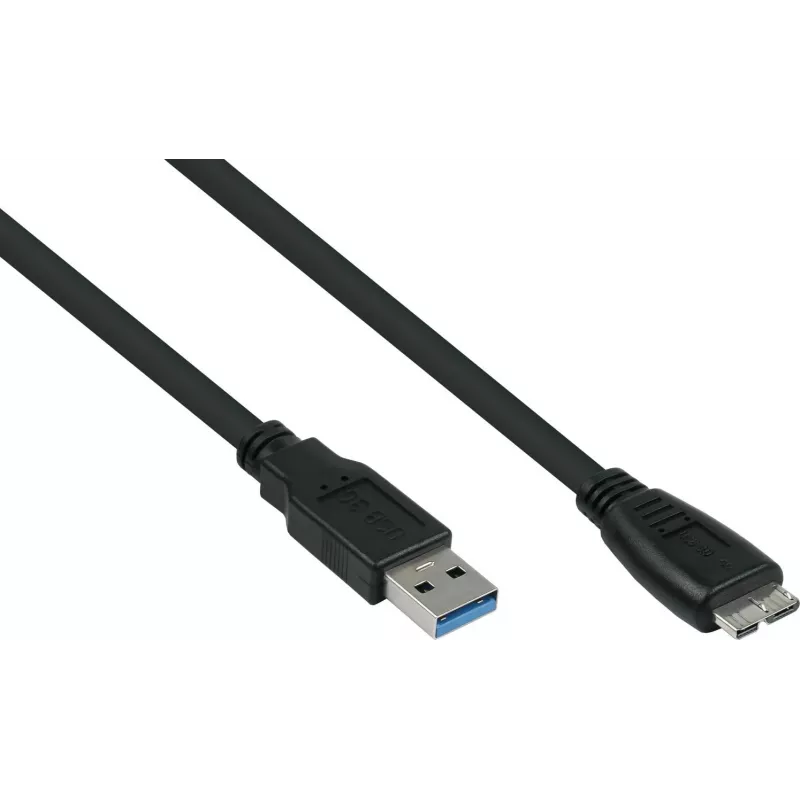GoodConnections Alcasa USB 3.2 Gen 1 laidas, USB-A į Micro-B, 1,8 m, juodas