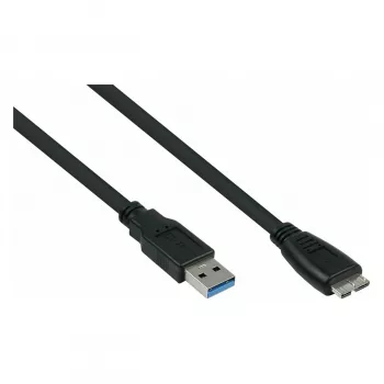 GoodConnections Alcasa USB 3.2 Gen 1 laidas, USB-A į Micro-B, 1,8 m, juodas