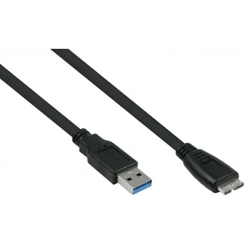 GoodConnections Alcasa USB 3.2 Gen 1 kabelis, USB-A į Micro-B, 3 m, juodas UK30P-AMB-030S