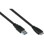 GoodConnections Alcasa USB 3.2 Gen 1 kabelis, USB-A į Micro-B, 3 m, juodas UK30P-AMB-030S