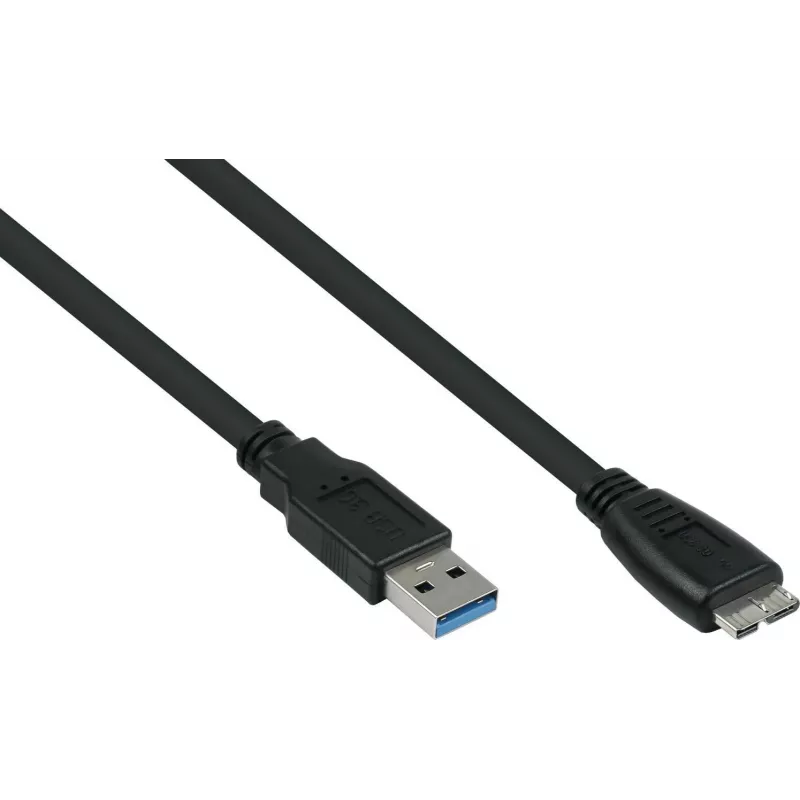 GoodConnections Alcasa USB 3.2 Gen 1 laidas, USB-A į Micro-USB B, 1 m, juodas