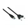 GoodConnections Alcasa USB 3.2 Gen 1 ilginamasis laidas, USB-A vyriškas į USB-A vyrišką, 2 m, juodas