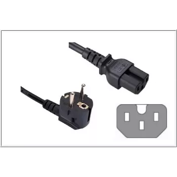 GoodConnections kampuotas Schuko į IEC C15 maitinimo kabelis, 1,8m, juodas, 10A/250V, H05VV-F, karštam režimui 1501-18
