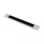 GoodConnections Brush Strip 380 mm x 57 mm, skirta Good Connections® 19 colių sieniniam korpusui FLAT-Pack (GC-RFxxxG), šviesiai pilka (RAL7035)