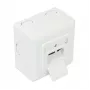 GoodConnections Cat.6 tinklo lizdas, 2xRJ45, ekranuotas, paviršinis montavimas, vertikalus kabelio įvadas, signalinė balta RAL9003 (GC-N0026)