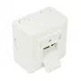 GoodConnections Cat.6 tinklo sieninis lizdas, 2xRJ45, ekranuotas, paviršinis montavimas, perlamutrinė balta RAL1013, GC-N0027