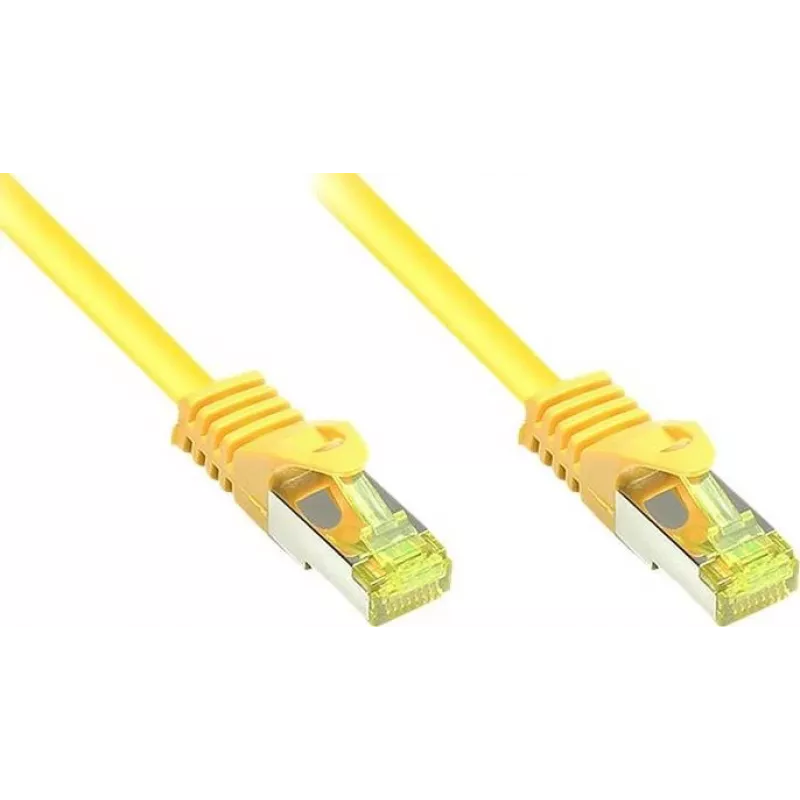 GoodConnections Cat.7 RJ45 pataisos kabelis - 25 m, geltonas, S/FTP PiMF, be halogenų, 600MHz (8070R-250Y)
