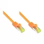 GoodConnections Cat.7 S/FTP RJ45 pataisos kabelis, 25m, oranžinis, 600MHz, be halogenų, be užkliuvimų