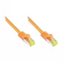 GoodConnections Cat.7 S/FTP RJ45 pataisos kabelis su apsauginiu gaubteliu (RNS®), 600MHz, LSZH, oranžinis, 15m