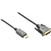 GoodConnections DisplayPort į DVI-D 24+1 jungiamasis kabelis - 24K auksu dengti kontaktai - OFC - Juoda - 5m