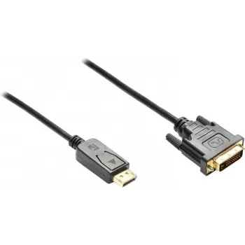 GoodConnections DisplayPort į DVI-D 24+1 jungiamasis kabelis - 24K auksu dengti kontaktai - OFC - Juoda - 5m