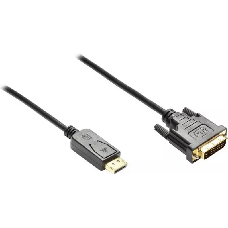 GoodConnections DisplayPort į DVI-D 24+1 jungiamasis kabelis - 24K auksu dengti kontaktai - OFC - Juoda - 5m