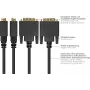 GoodConnections DisplayPort į DVI-D 24+1 jungiamasis kabelis - 24K auksu dengti kontaktai - OFC - Juoda - 5m