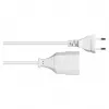GoodConnections Euro ilginamasis laidas 3 m, baltas, Euro kištukas CEE 7/16 į Euro lizdą, 0,75 mm²