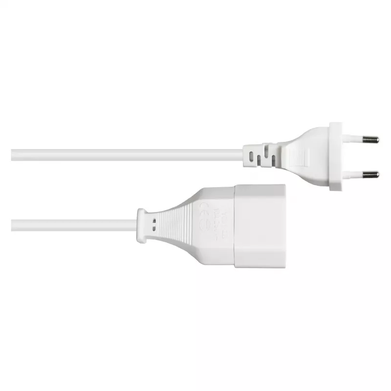 GoodConnections Euro ilginamasis laidas 3 m, baltas, Euro kištukas CEE 7/16 į Euro lizdą, 0,75 mm²
