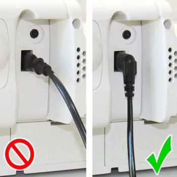 GoodConnections Euro maitinimo kabelis, Europlug į IEC C7 Figure-8, abu jungtys 90° kampu, baltas, 1,5 m (1550-ZW015W)