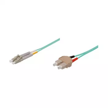 GoodConnections šviesolaidinis pataisos kabelis dvipusis OM3 daugiamodis 50/125 µm LC/SC, LSZH, keičiamas poliškumas, 5m, žydras