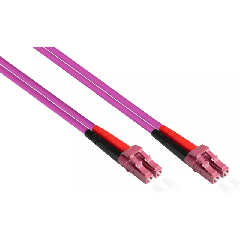 GoodConnections LC/LC Duplex OM4 daugiamodis šviesolaidinis pataisos kabelis, 2 m, akvamarino spalvos, LSZH LW-802LC4