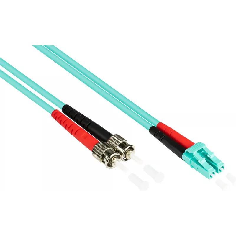 GoodConnections OM3 dvipusis daugiamodis šviesolaidžio jungiamasis kabelis LC/ST, 50/125, LSZH, keičiama poliškumas, 1 m
