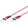 GoodConnections OM4 ST į ST daugiamodis dvigubas optinis komutacinis kabelis, 7,5 m, LSZH, violetinis LW-8075ST4