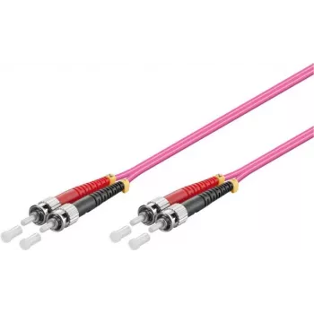 GoodConnections OM4 ST į ST daugiamodis dvigubas optinis komutacinis kabelis, 7,5 m, LSZH, violetinis LW-8075ST4