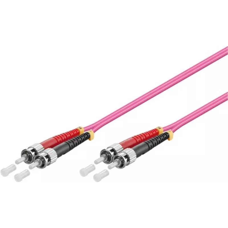 GoodConnections OM4 ST į ST daugiamodis dvigubas optinis komutacinis kabelis, 7,5 m, LSZH, violetinis LW-8075ST4