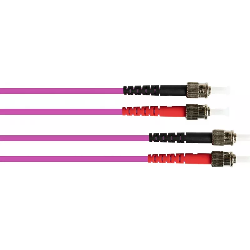 GoodConnections OM4 ST į ST daugiamodis dvigubas optinis komutacinis kabelis, 7,5 m, LSZH, violetinis LW-8075ST4