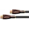 GoodConnections PYTHON serijos didelės spartos HDMI kabelis su eternetu, 4K UHD 60Hz, 18Gbps, auksuoti kontaktai, nailono pynimas, 3m, juodas (GC-M0018)