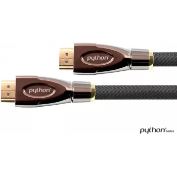 GoodConnections PYTHON serijos didelės spartos HDMI kabelis su eternetu, 4K UHD 60Hz, 18Gbps, auksuoti kontaktai, nailono pynimas, 3m, juodas (GC-M0018)